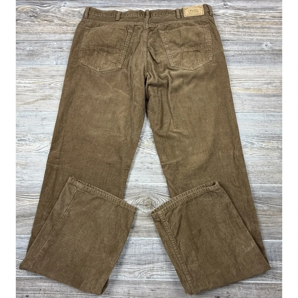 Vintage Polo Ralph Lauren Men's Brown Corduroy Hampton Straight Pants 38/34